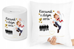 Dla Kierownika Zestaw Poduszka + Skarbonka Prezent