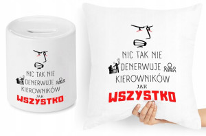 Dla Kierownika Zestaw Poduszka + Skarbonka Prezent