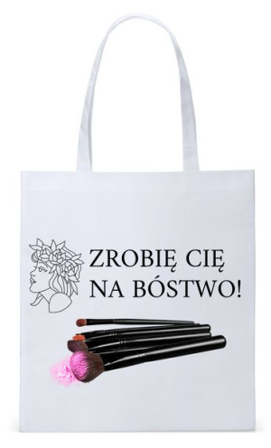 Dla Kosmetyczki Na Prezent Torba Eco Biała Shopper