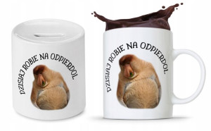 Zestaw Nosacza Janusa Polaka Kubek + Skarbonka