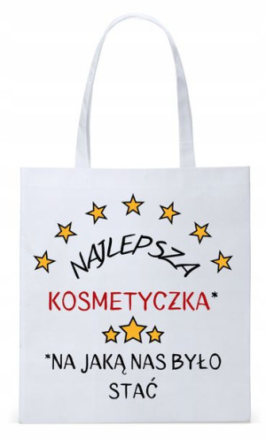 Dla Kosmetyczki Na Prezent Torba Eco Biała Shopper