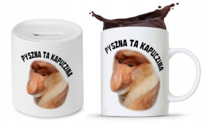 Zestaw Nosacza Janusa Polaka Kubek + Skarbonka