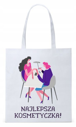 Dla Kosmetyczki Na Prezent Torba Eco Biała Shopper