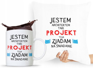 Zestaw Poduszka + Kubek Dla Architekta Projektanta