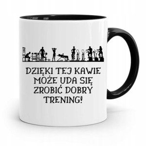 Dla Trenera Trenerki Kubek Czarny Dzięki Tej Kawie