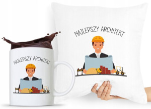 Zestaw Poduszka + Kubek Dla Architekta Projektanta
