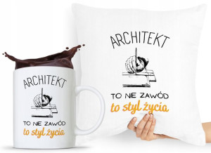 Zestaw Poduszka + Kubek Dla Architekta Projektanta