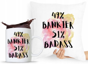 Zestaw Poduszka + Kubek Dla Bankiera Prezent