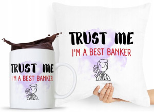 Zestaw Poduszka + Kubek Dla Bankiera Prezent