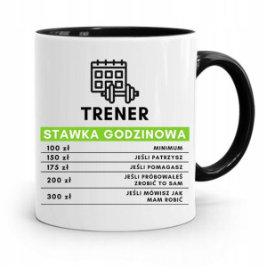 Dla Trenera Trenerki Kubek Czarny Stawka Godzinowa