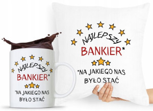 Zestaw Poduszka + Kubek Dla Bankiera Prezent