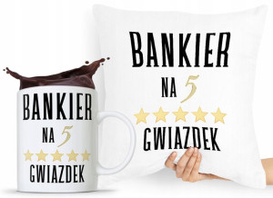 Zestaw Poduszka + Kubek Dla Bankiera Prezent