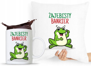 Zestaw Poduszka + Kubek Dla Bankiera Prezent