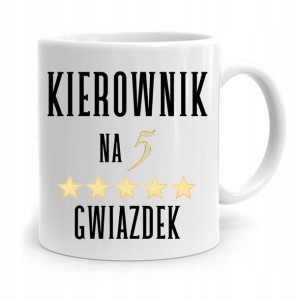 Kubek Prezent Dla Kierownika Na 5 Gwiazdek