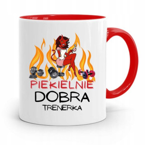Dla Trenera Trenerki Siłownia Kubek Czerwony