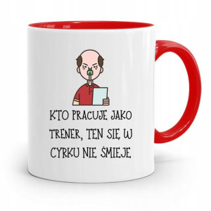 Dla Trenera Trenerki Siłownia Kubek Czerwony