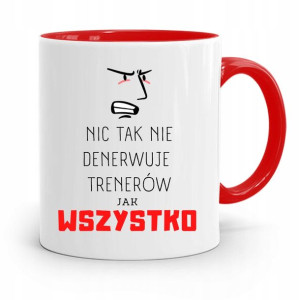 Dla Trenera Trenerki Siłownia Kubek Czerwony