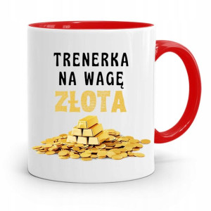 Dla Trenera Trenerki Siłownia Kubek Czerwony