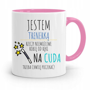 Dla Trenera Trenerki Siłownia Kubek Różowy