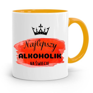 Dla Alkoholika Pijaka Kubek Żółty Na Prezent