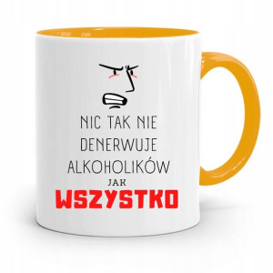 Dla Alkoholika Pijaka Kubek Żółty Na Prezent