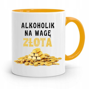 Dla Alkoholika Pijaka Kubek Żółty Na Prezent