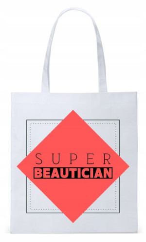 Dla Kosmetyczki Na Prezent Torba Eco Biała Shopper