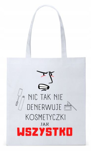 Dla Kosmetyczki Na Prezent Torba Eco Biała Shopper