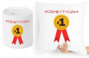 Dla Kosmetyczki Zestaw Poduszka + Skarbonka