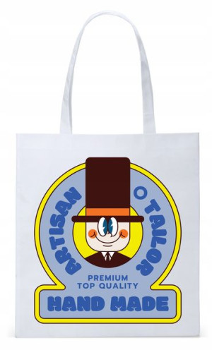 Dla Krawca Krawcowej Torba Eco Biała Shopper