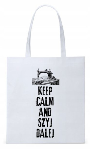 Dla Krawca Krawcowej Torba Eco Biała Shopper