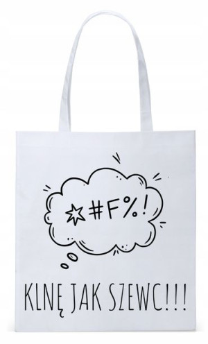 Dla Krawca Krawcowej Torba Eco Biała Shopper