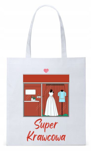 Dla Krawca Krawcowej Torba Eco Biała Shopper
