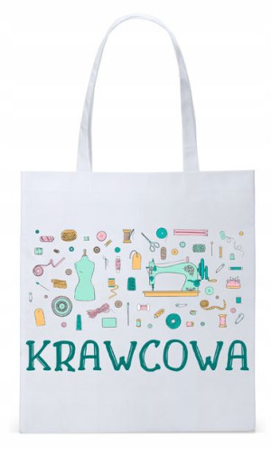 Dla Krawca Krawcowej Torba Eco Biała Shopper