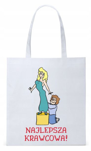 Dla Krawca Krawcowej Torba Eco Biała Shopper
