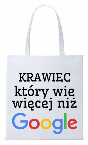 Dla Krawca Krawcowej Torba Eco Biała Shopper