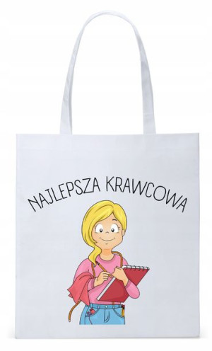 Dla Krawca Krawcowej Torba Eco Biała Shopper