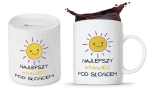 Dla Krawca Krawcowej Zestaw Kubek + Skarbonka