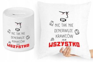 Dla Krawca Krawcowej Zestaw Poduszka + Skarbonka