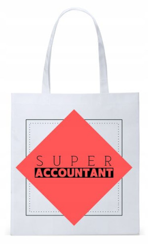 Dla Księgowej Księgowego Torba Eco Biała Shopper