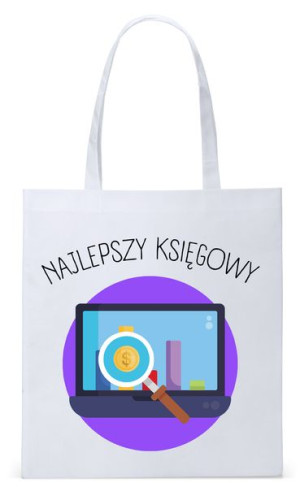 Dla Księgowej Księgowego Torba Eco Biała Shopper