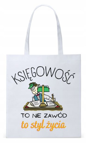 Dla Księgowej Księgowego Torba Eco Biała Shopper