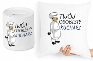 Dla Kucharza Zestaw Poduszka + Skarbonka Prezent