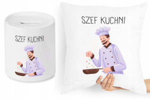 Dla Kucharza Zestaw Poduszka + Skarbonka Prezent