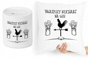 Dla Kucharza Zestaw Poduszka + Skarbonka Prezent