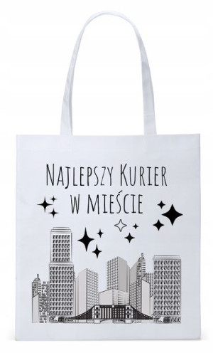 Dla Kuriera Dostawcy Torba Eco Biała Shopper