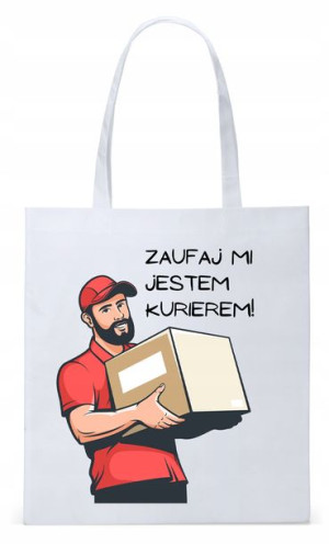 Dla Kuriera Dostawcy Torba Eco Biała Shopper