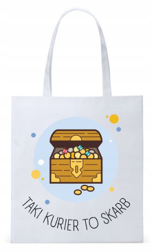 Dla Kuriera Dostawcy Torba Eco Biała Shopper