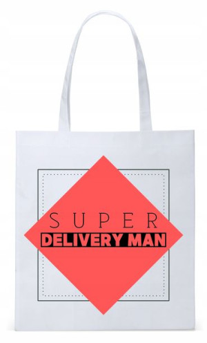 Dla Kuriera Dostawcy Torba Eco Biała Shopper