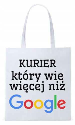 Dla Kuriera Dostawcy Torba Eco Biała Shopper